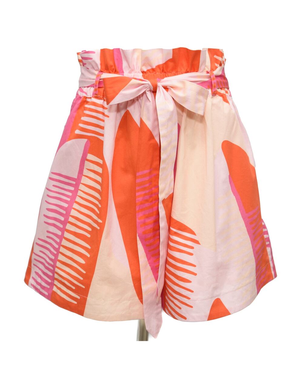 Crosby by Mollie Burch Pink Orange Sammi Paperbag Shorts Size Large